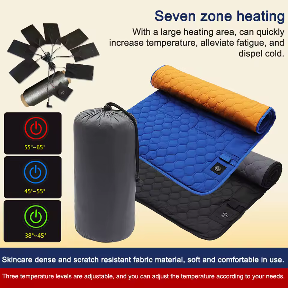 캠핑 난방 매트 사용 예시