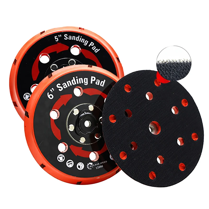 5inch 6inch Polishing Backing Plate 125/150mm 6 Hole Back Up Sanding Pad Disc Self Adhesive Back Plate For DA Polisher