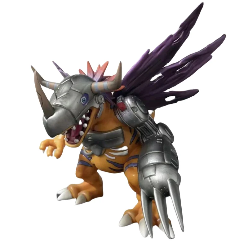 18cm metalowa figurka Greymon Anime cyfrowe figurki potworów Gk cyfrowy świat kolekcja modeli ozdoba prezenty zabawki dla chłopców