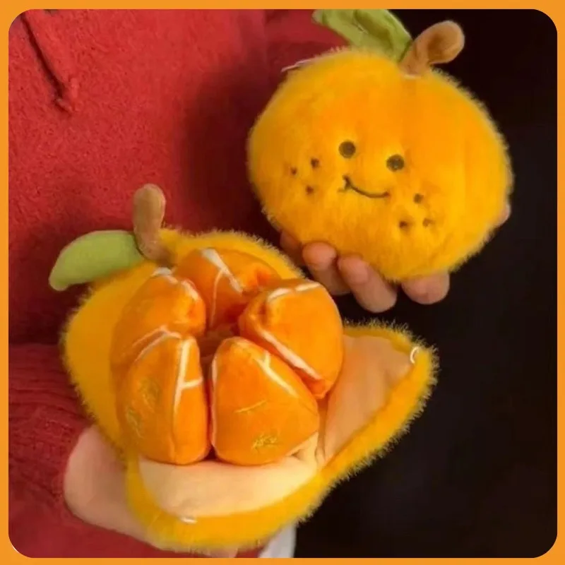 

Креативная плюшевая игрушка-фрукт в виде апельсина, съемная, милая имитация еды, брелок для ключей, подвеска для рюкзака, мягкая плюшевая кукла, подарок на день рождения для детей