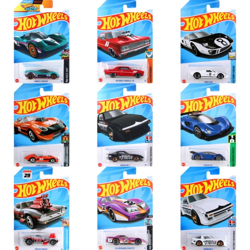 Hot Wheels C4982 2024L Batch RRROADSTER FORD GT40 Czinger21C Mazda RX-7 McLAREN Volvo Xc40 Skate Grom Toy Car Diecast Model 1/64