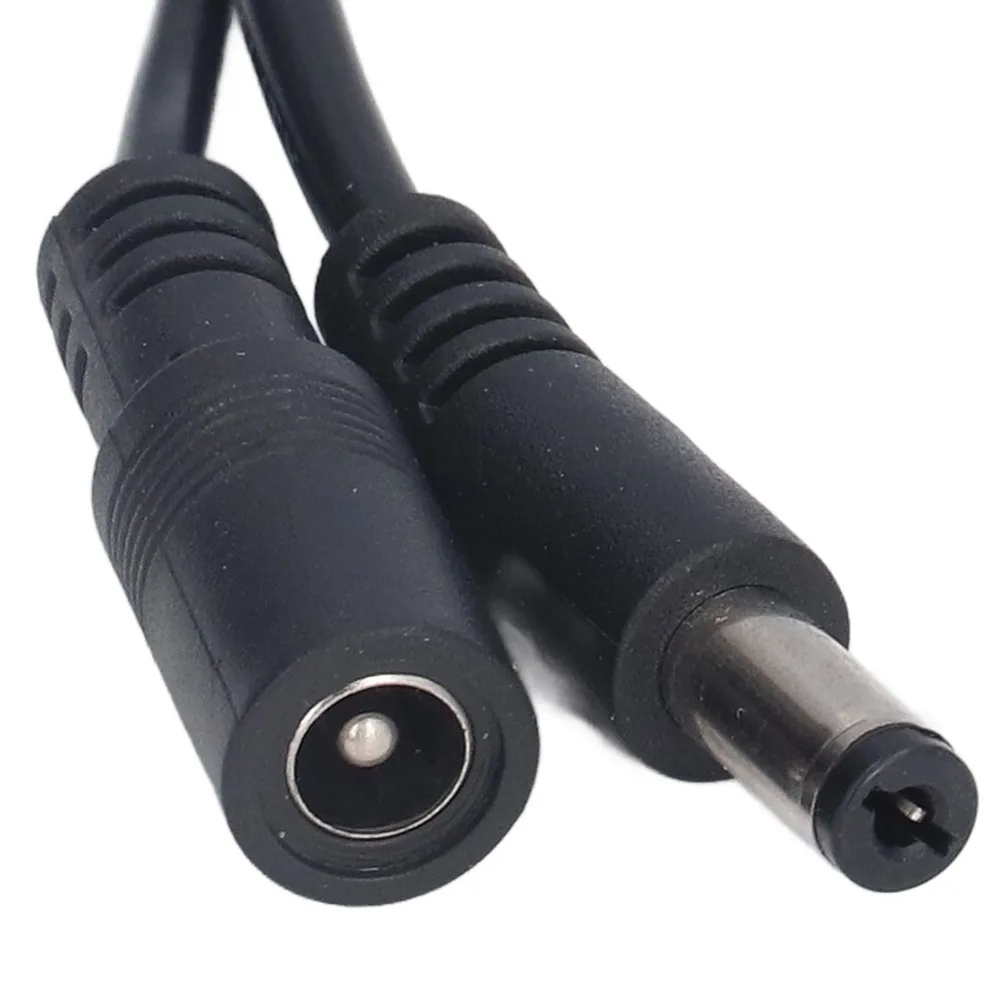 Cable de extensión solar de 9,8 pies, 5,5x2,1mm, 24 AWG, Cable de extensión de alimentación CC, cable de extensión hembra a macho con corriente máxima de 2A, 2 uds.