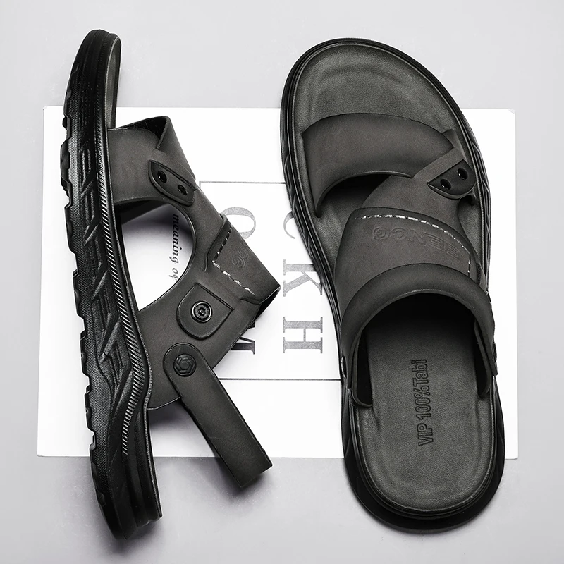 Sandals for men in summer wear non-slip waterproof beach sandals for beach dual-purpose driving slippers for men deodorant