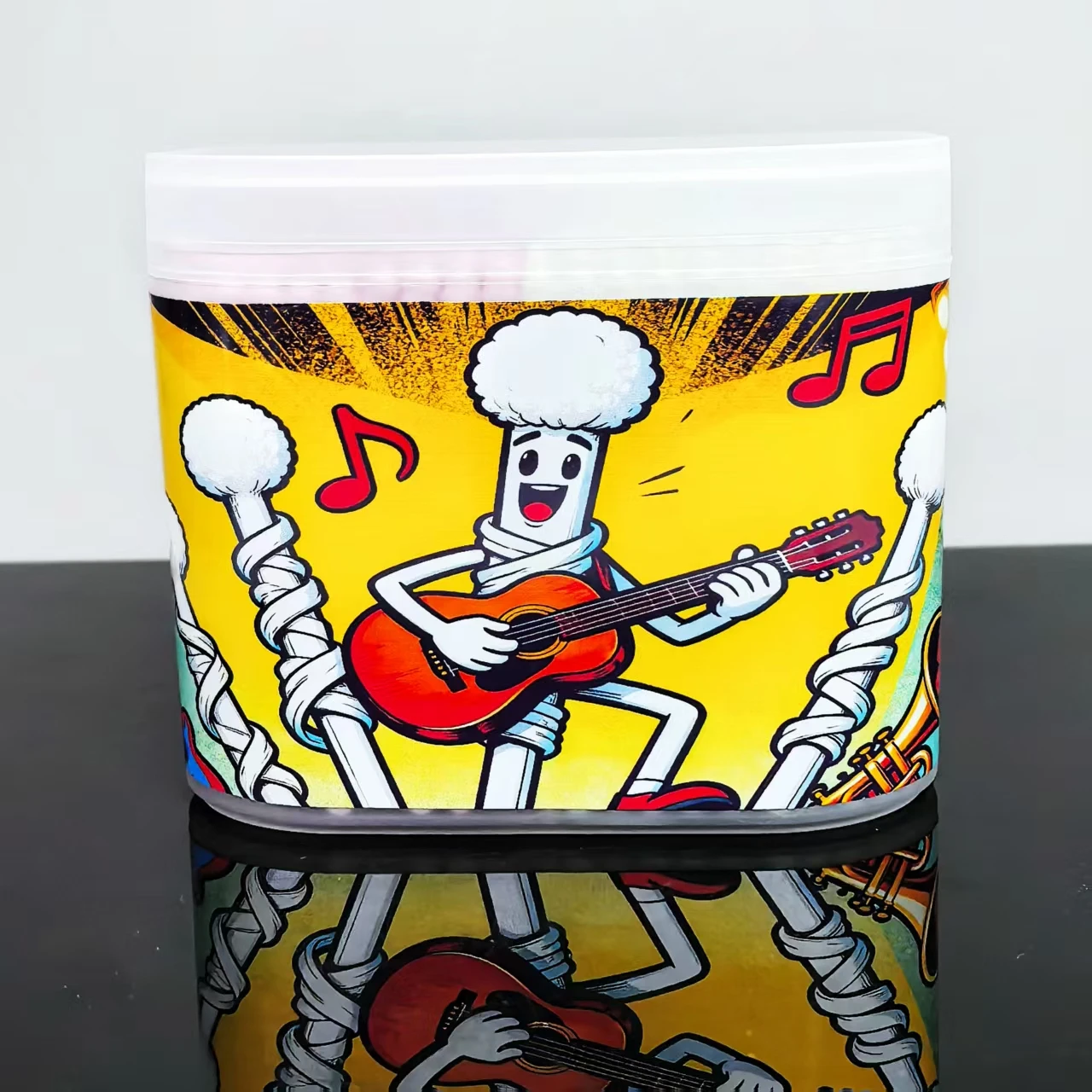 300 шт./600 шт., ватные палочки с рисунком музыкальной серии, двусторонние ватные палочки для чистки, ватные палочки для ежедневного использования, бытовые ватные тампоны