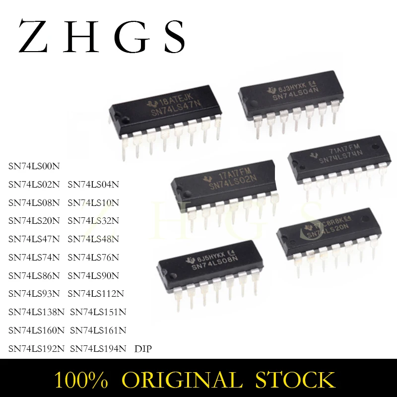 10PCS SN74LS00N SN74LS04N 74LS02 SN74LS 04 08 10 20 32 47 48 86 90 151 160 192 N SN74LS192N SN74LS194N DIP IC CHIP NEW STOCK