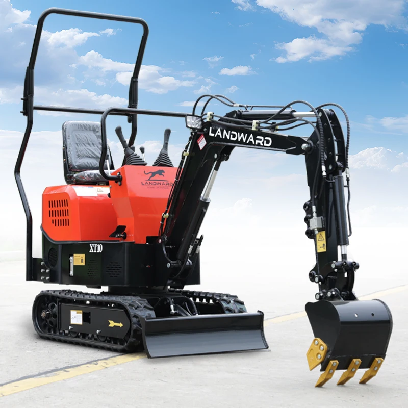 Miniexcavadora hidráulica de seguridad multifunción, 1 tonelada, CE/EPA/Euro 5, venta al por mayor, personalizada