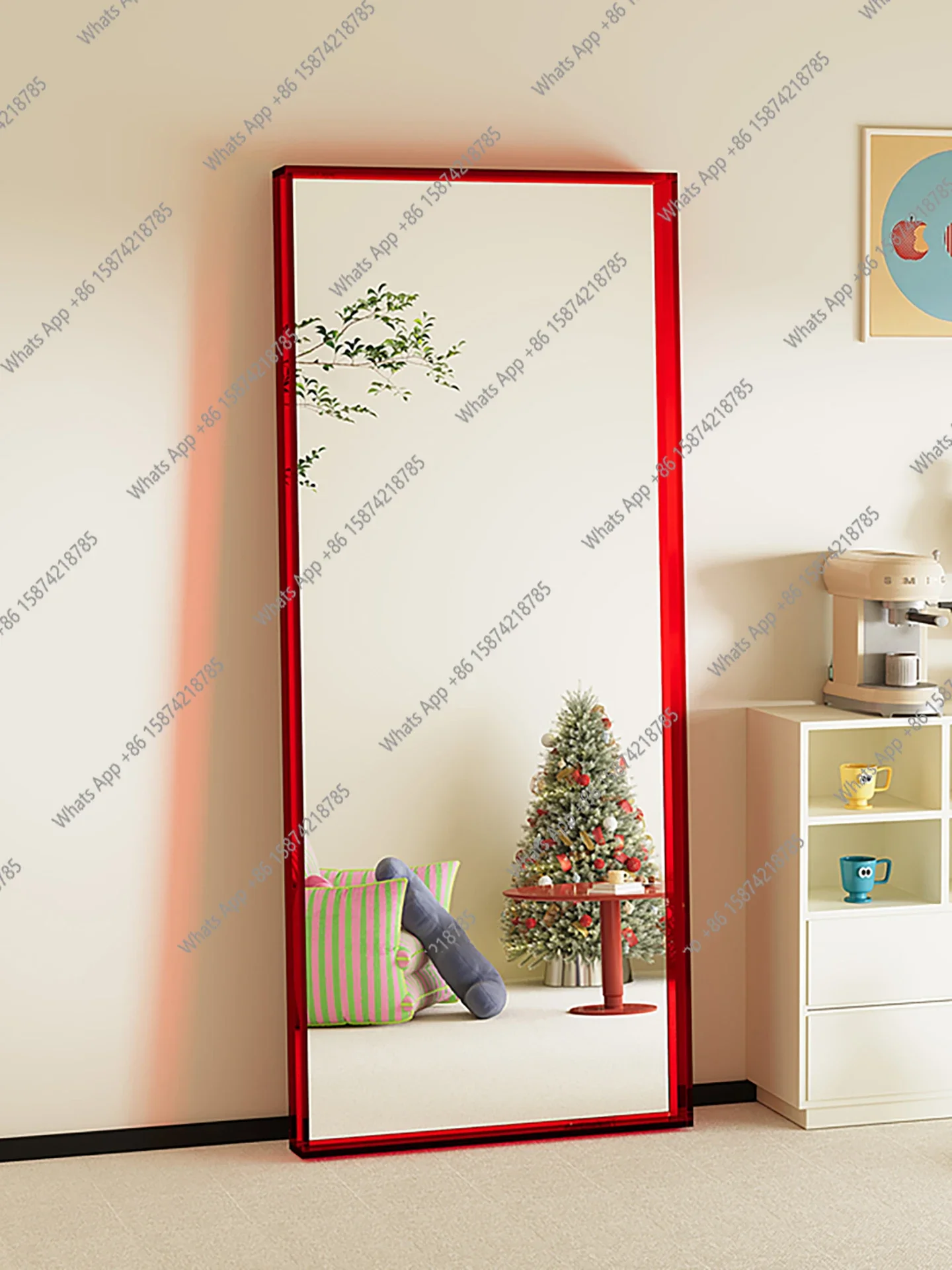 MX Full-length Mirror Acrylic French Retro Mirror Full-length Mirror Floor-to-ceiling Antique Fitting Home Bedroom Wall Hanging