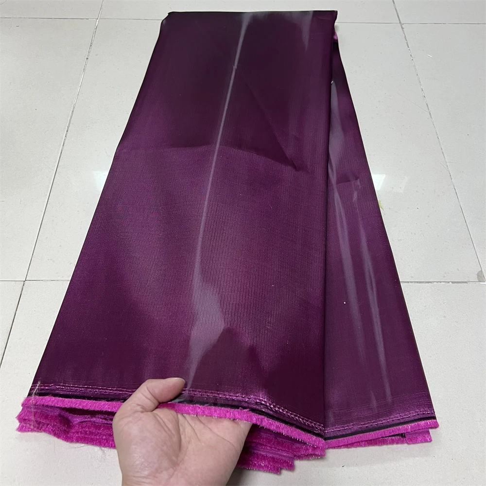 

2026 African Nigerian Tulle Lace Fabric Organza Embroidery High Quality Brocade Jacquard 5Yard for Party Gown Dress YXZ201