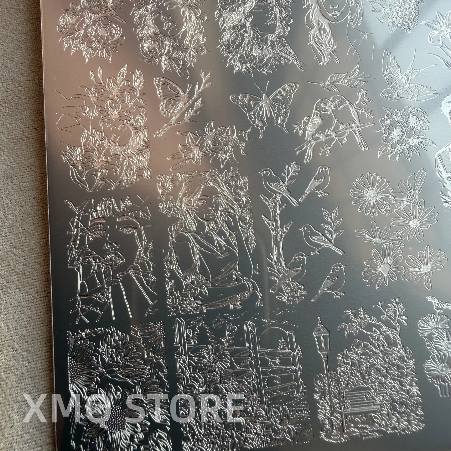 XMQ NAIL ART STAMPING PLATES BIRDS BUTTERFLY TEMPLATES FLOWERS IMAGEPLATES view 4