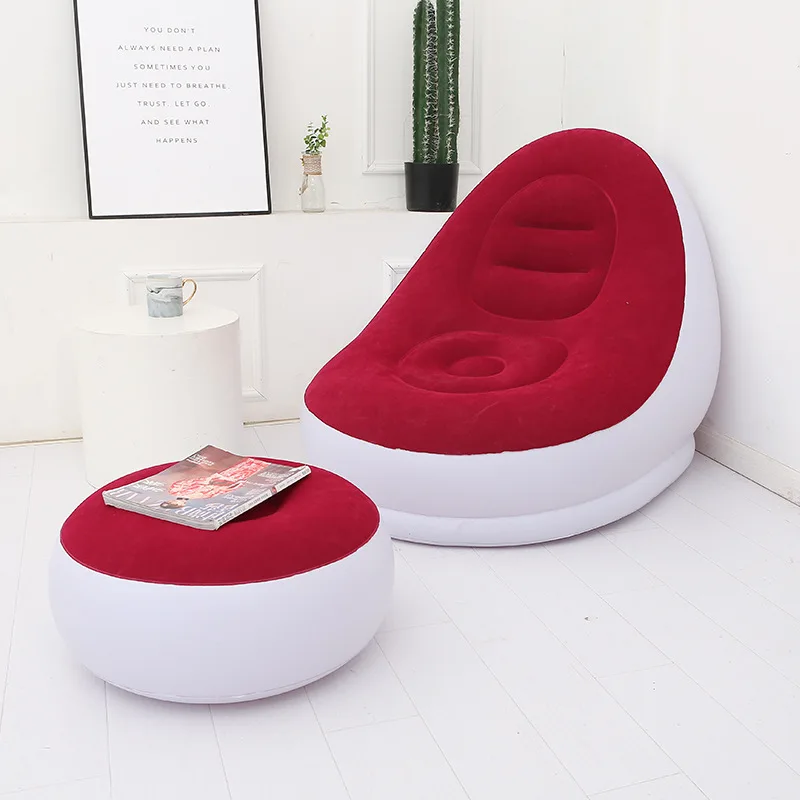 Two Piece Set of Adult Inflatable Lazy Sofa, Leisure Plush Sofa, Leisure Chair, Leisure Inflatable Home Sofa