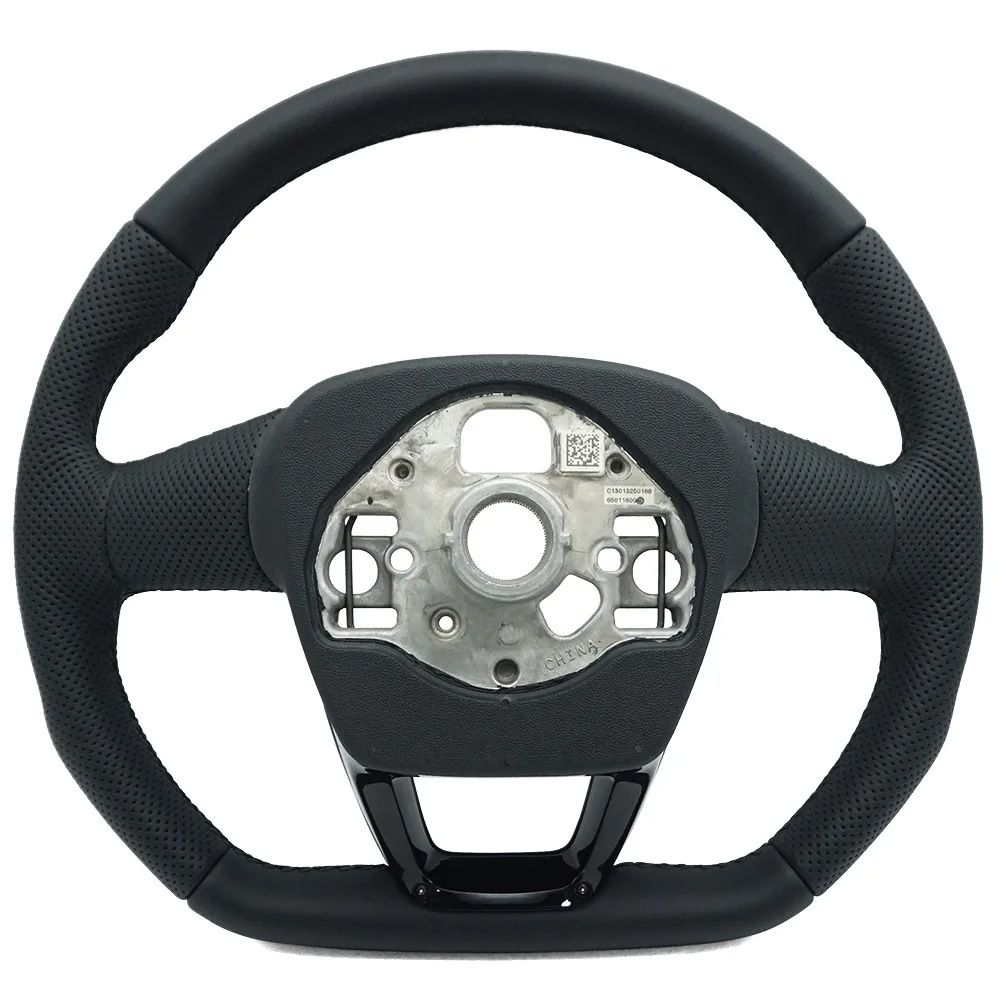 Geeignet für Audi S Standard Q3, halbverkleidete Lackierung, schwarz mit schwarzen Ziernähten, ohne Knöpfe, ohne Schaltwippen, ohne beheiztes Lenkrad. – Detail 3