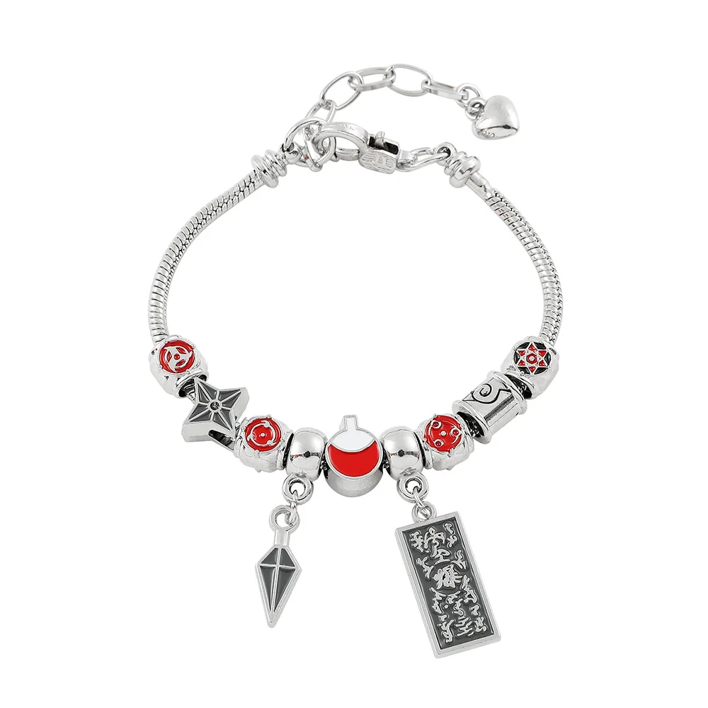 1pc Japanese anime Uchiha family dart pendant alloy bead oil drip bracelet party small gift