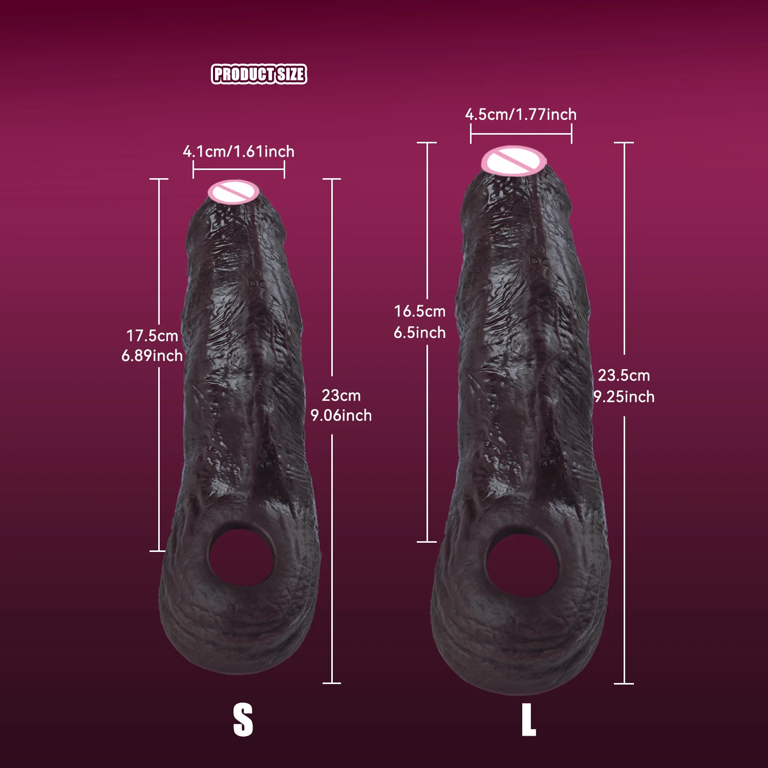 Penis Extender Cock Sleeve Men Adult Sexy Realistic Silicone Delay Ejaculation Enlargement Reusable Condom Training Sex Toys