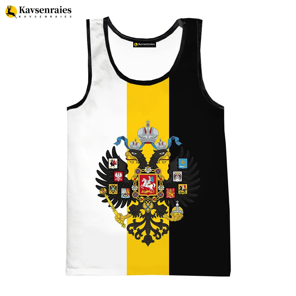 Russia Bear 3D Tank Tops Russian Flag Print Vest Men Women Fashion Casual Sleeveless Shirts Streetwear Oversized T-shirt