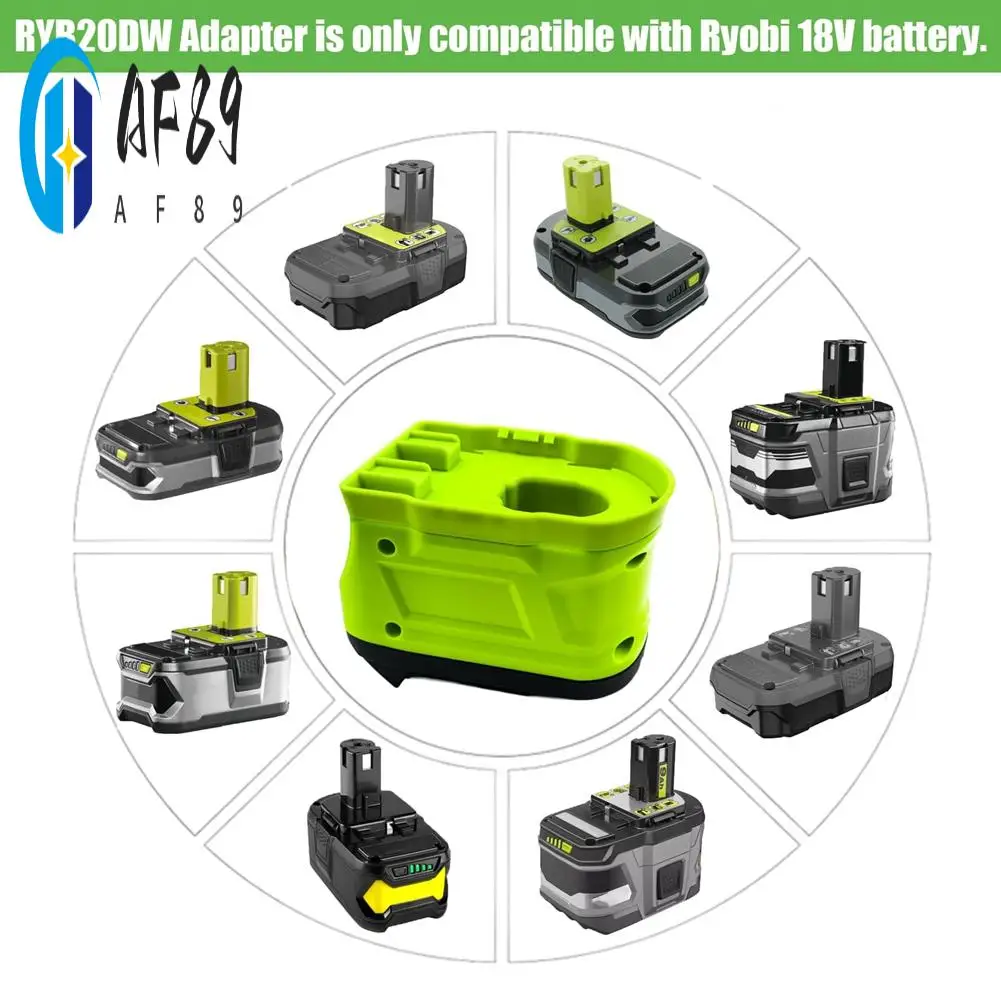 

AF89-RYB20DW Battery Adapter For Ryobi 18V Battery Convert To For 20V Battery , Power For 20V Cordless Tools