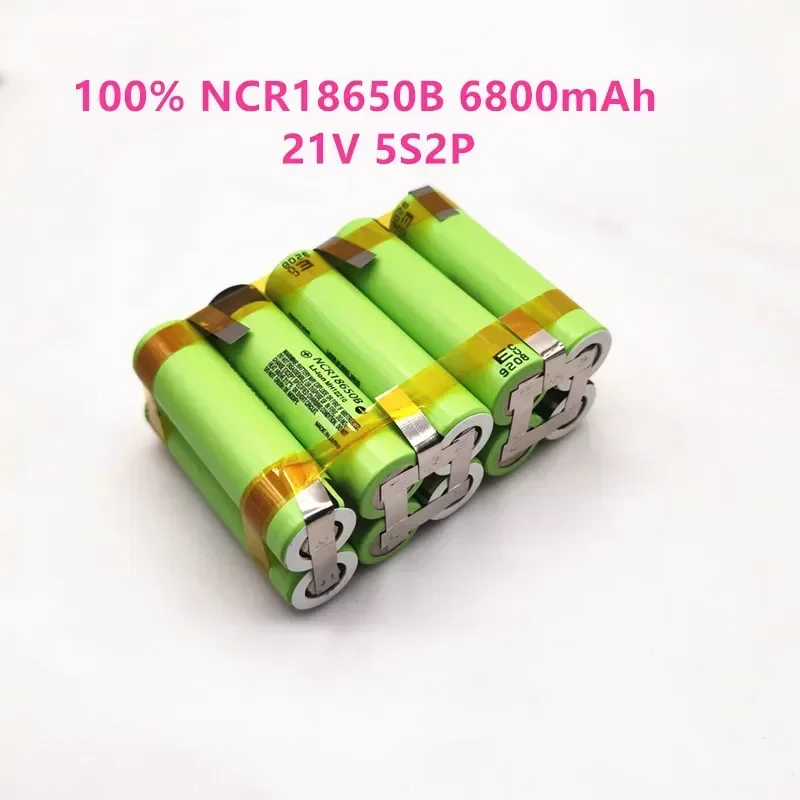 2024 New original 12V 16.8V 21V 25V Battery NCR18650B Pack NCR18650B 6800mah 20A Discharge Current for shura screwdriver battery