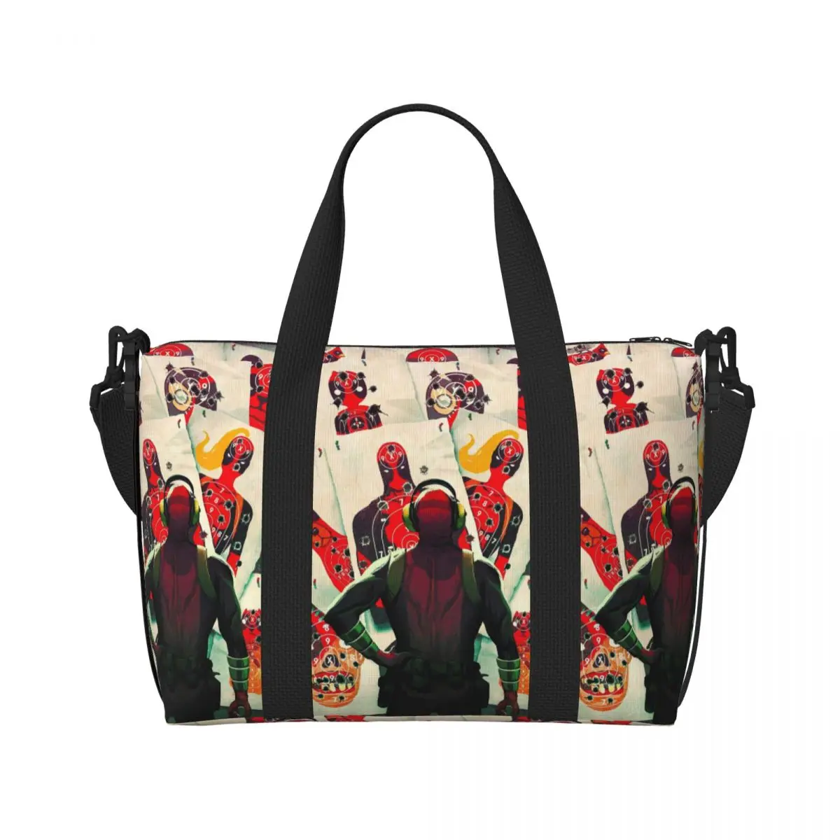 Custom Deadpool Cool Cartoon Beach Tote Bag for Women Large Compartment Gym Beach Travel Bags