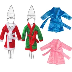 37cm Christmas Doll Pajama Sleeping Robe Christmas Clothing Baby Doll Clothing Toy Christmas Gift Bathrobe Doll Dress up Clothin
