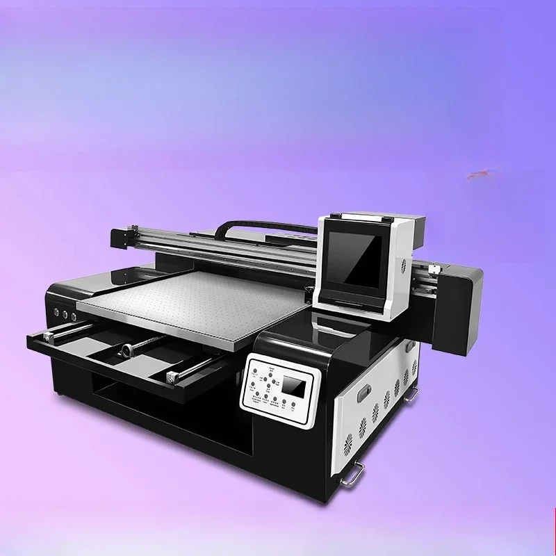 6090UV printer small acrylic crystal label gift box sign wood board leather glass plastic sheet metal printing