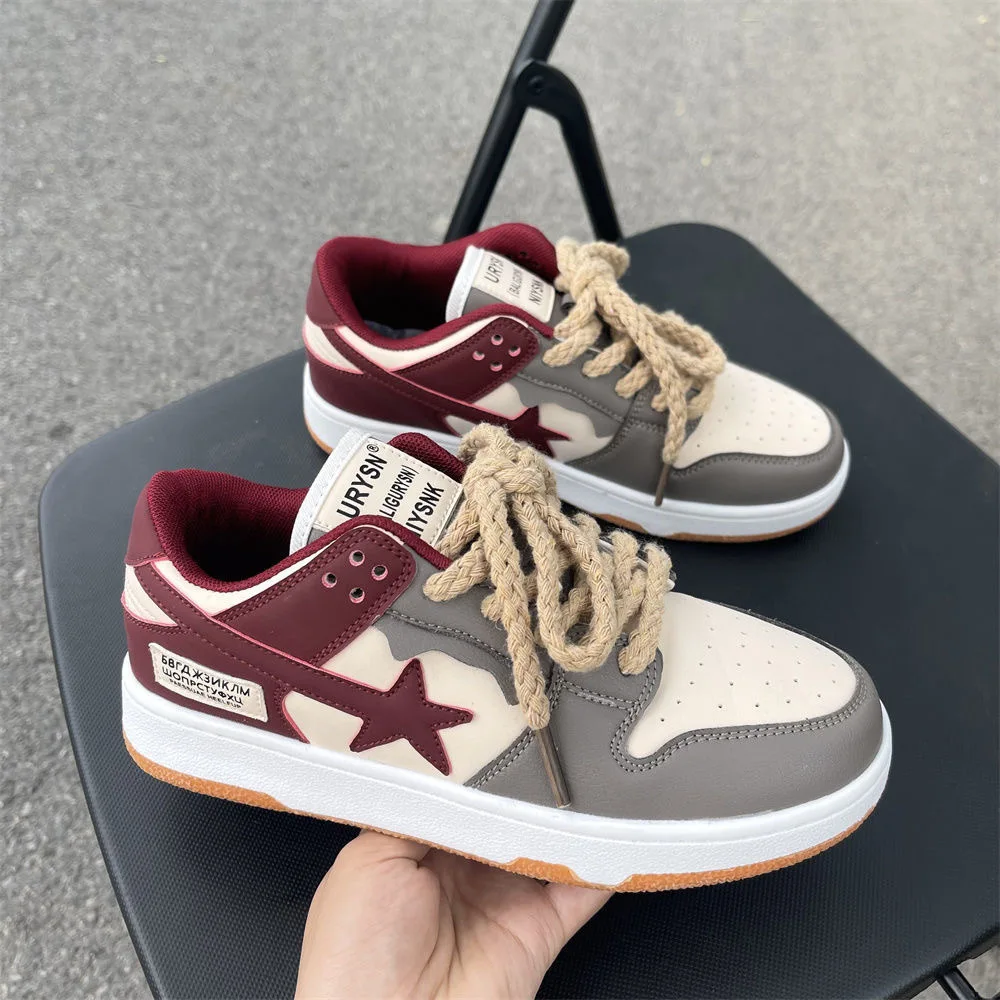 

New Fashion Women's Versatile Unique Design Vintage Niche Casual Shoes Student Flat Plate Shoes Spring Autumn White Sneakers
