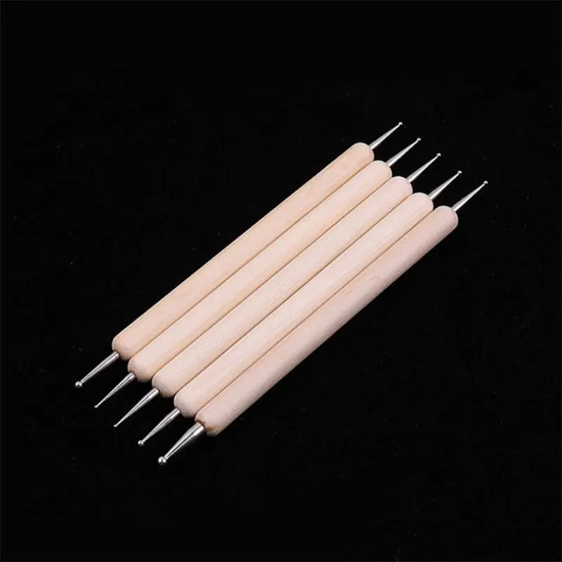 5 Pottery Tools Eraser Pen Dot Nail Art Line Tracing Soft Clay Wooden Rod Pottery Machine Modeling Clay Tool Ceramics & Pottery