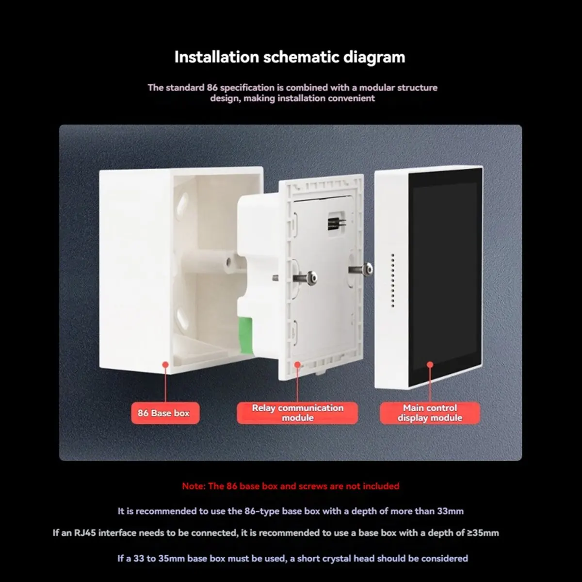 【ELEVATE LIFE】4 Inch Smart Scene Wall Switch 86-Type Touch Screen Center Control Panel RV1106G3 1TOPS with WIFI Bluetooth