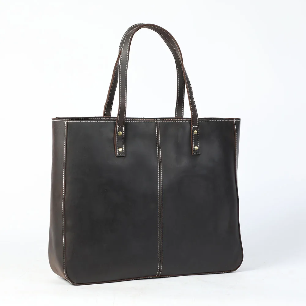 S.WORKER Vintage Echtleder Herren-Aktentasche 16" Laptop-Tasche Crazy Horse Leder Schultertasche Rindsleder Geschenkidee für Männer – Detail 9