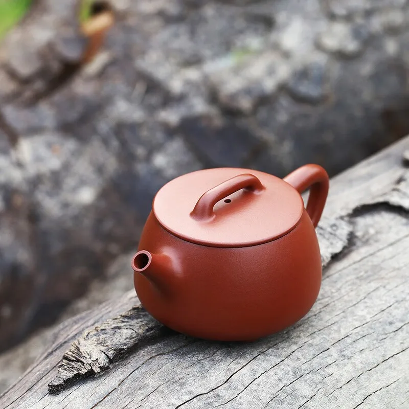 

Zanghutianxia Yixing Zisha Teapot Handmade Teapot Raw Ore Pear Skin Dahongpao Tea Zisha Tea Set Handmade Large Mouth Stone Ladle