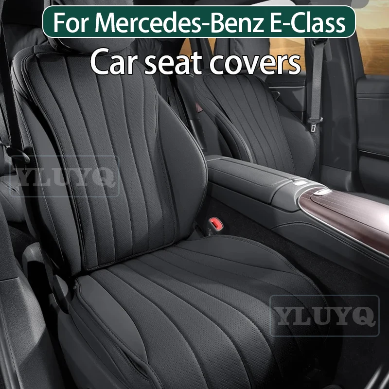 Für Mercedes-Benz E-Klasse Sitzkissen E300/E350 Jahreszeiten Atmungsaktives Sitzkissen Leder Sitzbezug Autozubehör