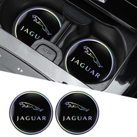 Black Car Water Cup Holder PVC Anti-skid Coasters Pads For Jaguar XE XF XJ F-Type F-Pace XEL XFR XKR XFL XK XJL XJ6 XJS E-Pace