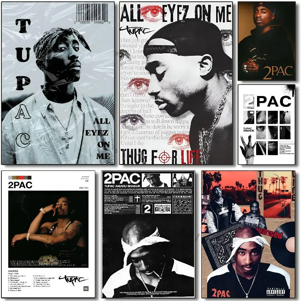 Rapper 2PAC Poster Self-adhesive Art Room Entrance Restaurant Wall Decor Art Painting