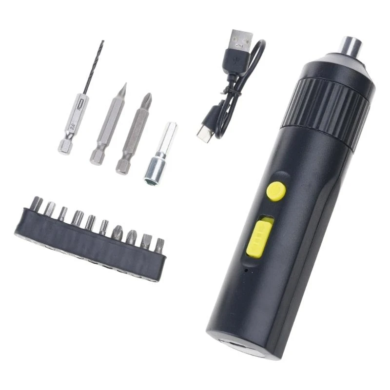 Cordless Screwdriver Set With Extension Rod And Rechargeable Battery For DIY Projects And Electronics