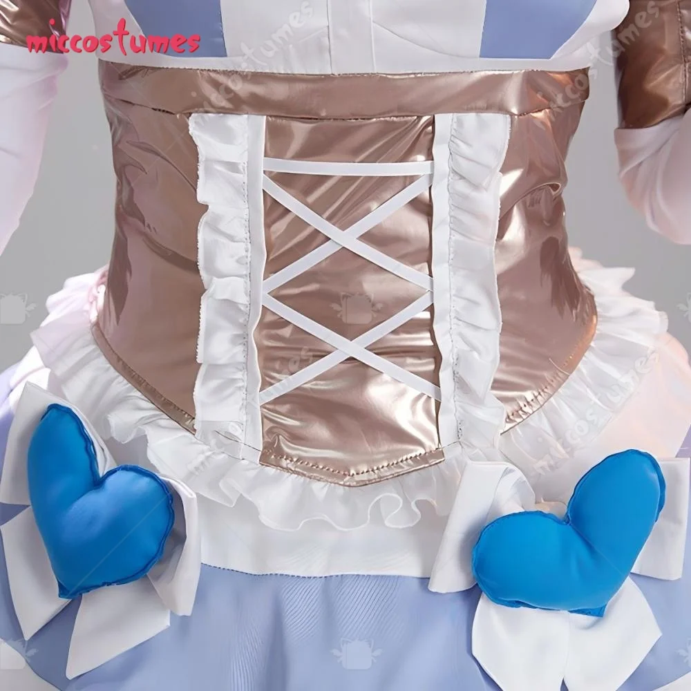 【Ready for Ship】Miccostumes Women's Stocking Angel Cosplay Costume Dress Set Wing with Fullset Accessories for Halloween view 4