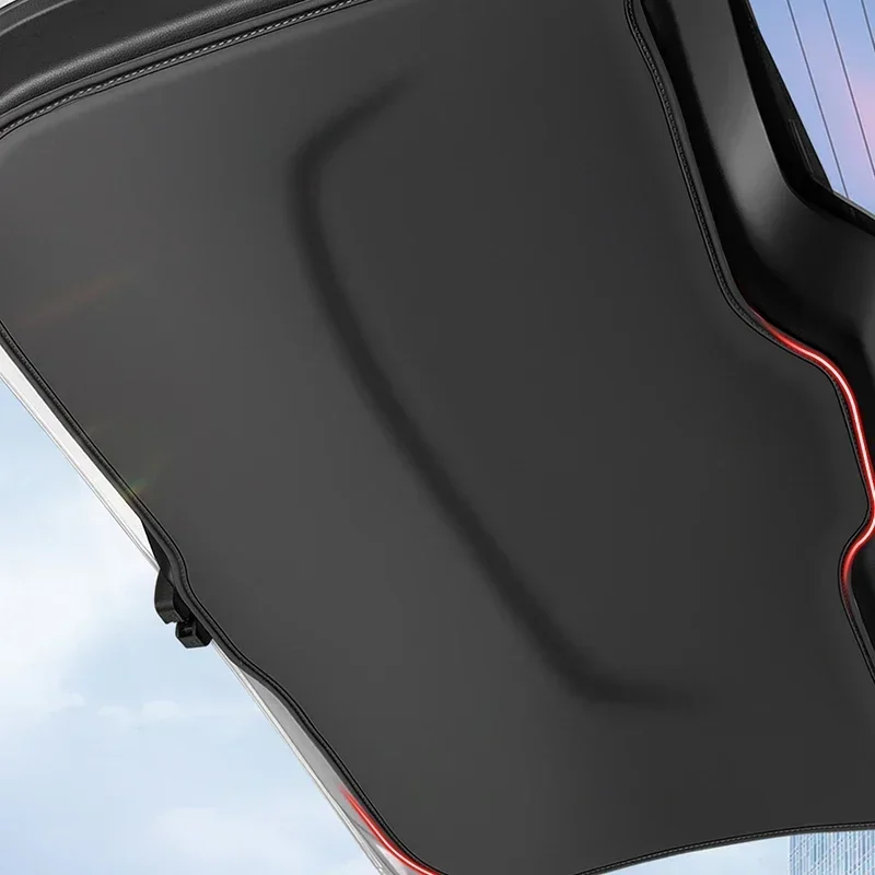 سيارة الخلفي الجذع الباب الخلفي مكافحة ركلة واقية حصيرة بولي Leather الجلود الديكور وسادة مكافحة الحشف وسادة ل Lynk & Co 08 2024 2025 2026 #5