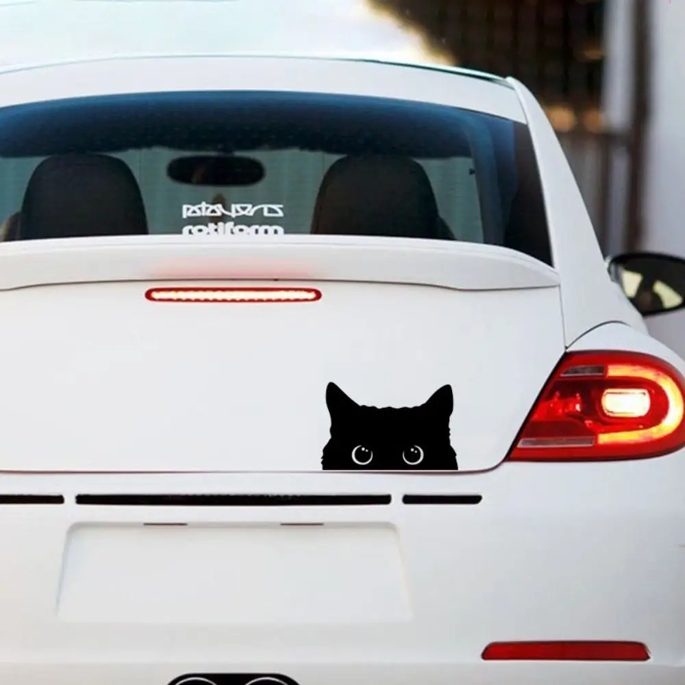 Cute PET Car Cat Sticker Self-Adhesive Auto Accessories Bumper Sticker Cat Peeking Funny Sticker Car