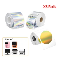 3Roll Circle Laser Gold/Silver Thermal Flower Gradient Label for P50 E210 Label Printer thankyou, Mailer & Logo Design