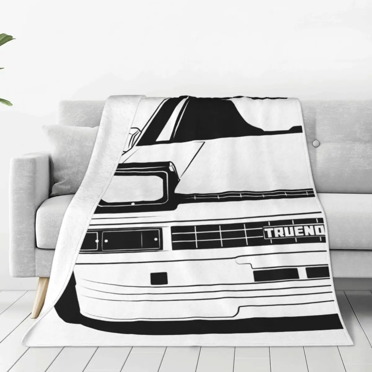 AE86 Hachiroku Trueno Car Blanket Fleece Print Cozy Super Warm Throw Blanket for Bed Car Bedding Throws