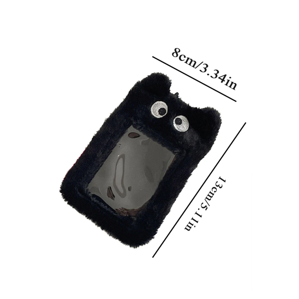 Original Plush Keychains Card Holder INS Bear Rabbit Photocard Binder Student ID Card Cover Kpop Idol Album Display Stationery