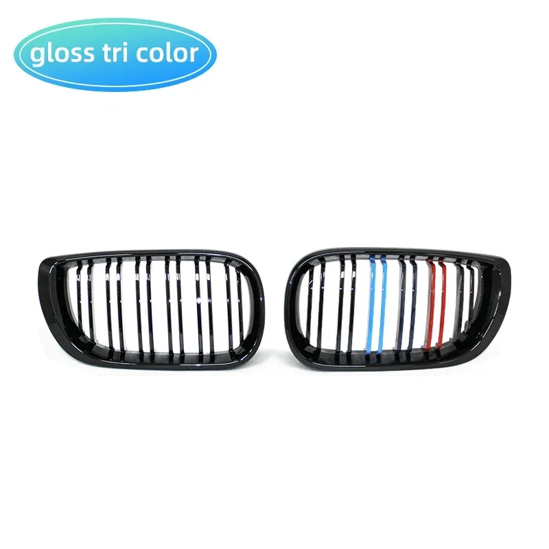 Car Kidney Grill Front Bumper 2 Slat Line Gloss Black Racing Grill for BMW E46 Coupe Cabrio 325Ci 330Ci LCI 2door 2003-2006