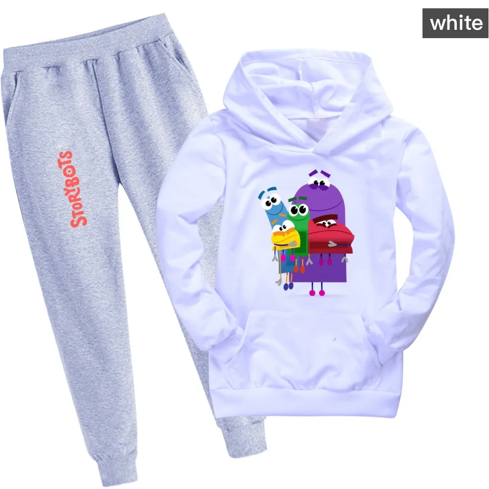 Storybots Baby Clothing Sets Children Birthday Suit Girls/Boys Tracksuits Kids Sport Suits Hoodies Top +Pants 2pcs Set 2-16Y2244