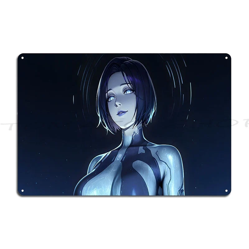 Металлическая табличка-постер Cortana для кинотеатров, клубов, баров, в стиле рустик, с возможностью индивидуального дизайна, жестяная вывеска-постер