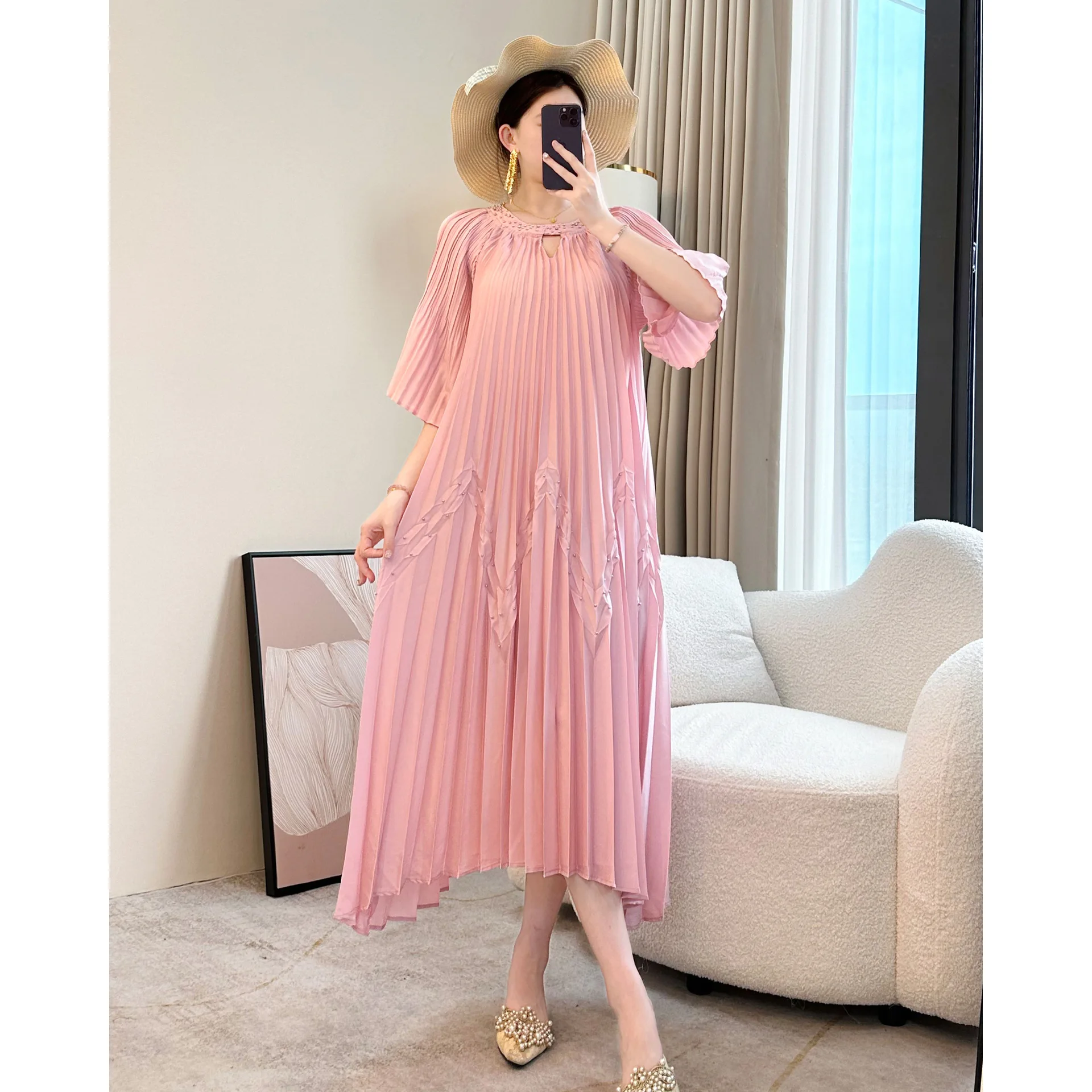 

Лето 202, новое элегантное французское темпераментное элитное маятниковое платье, летние каникулы, стильные свободные элегантные длинные платья для женщин