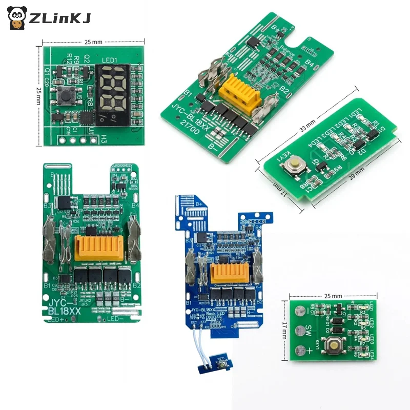 ▶1Pcs BMS PCBA For 18V Li-ion Battery Case Balance Charging Circuit Board Lithium Ion Batteries Pack BL1830 BL1860 BL1890