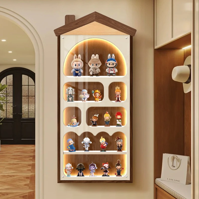 

Blind box storage display stand decorative painting transparent dustproof acrylic figure storage cabinet