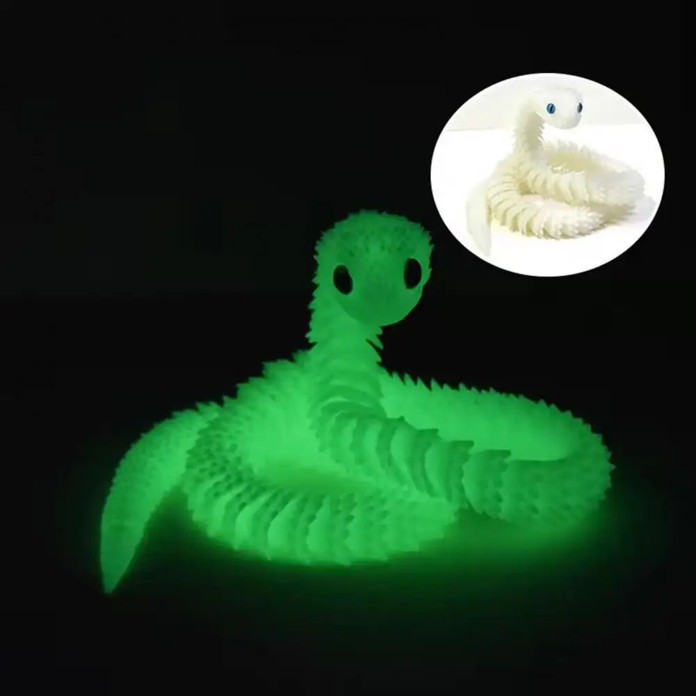 Snake Egg Ornament 3d Printed Snake Egg Figurine with Movable Joints Articulated Snake Toy Desktop Decoration Ornament Fidget