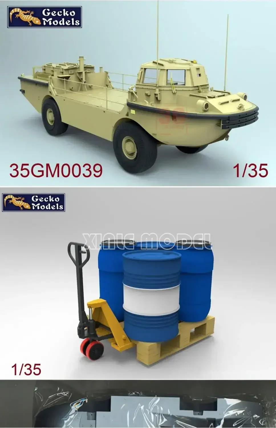 Modèle Gecko kit proportionnel 1/35 35GM0039 véhicule amphibie de la marine américaine LARC-V (Version Extra Armor) pour modèle de jouet militaire passe-temps