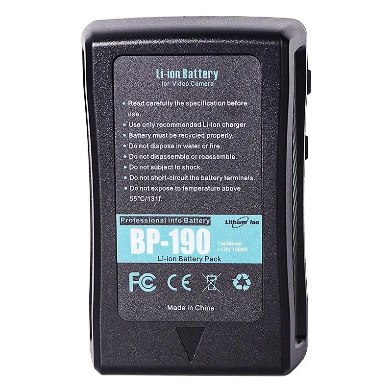 For Sony V-Lock BP Battery Camcorder Broadcast Video Light Blackmagic URSA Mini Pror V Mount Li-ion Battery BP-190 BP-150 BP-95