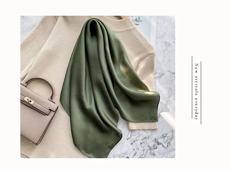 Mode echte Seide Schal Frauen Schals Wraps für Damen Halstuch Foulard Schals Pashmina weiblichen Schal Hijab Bandana – Detail 20
