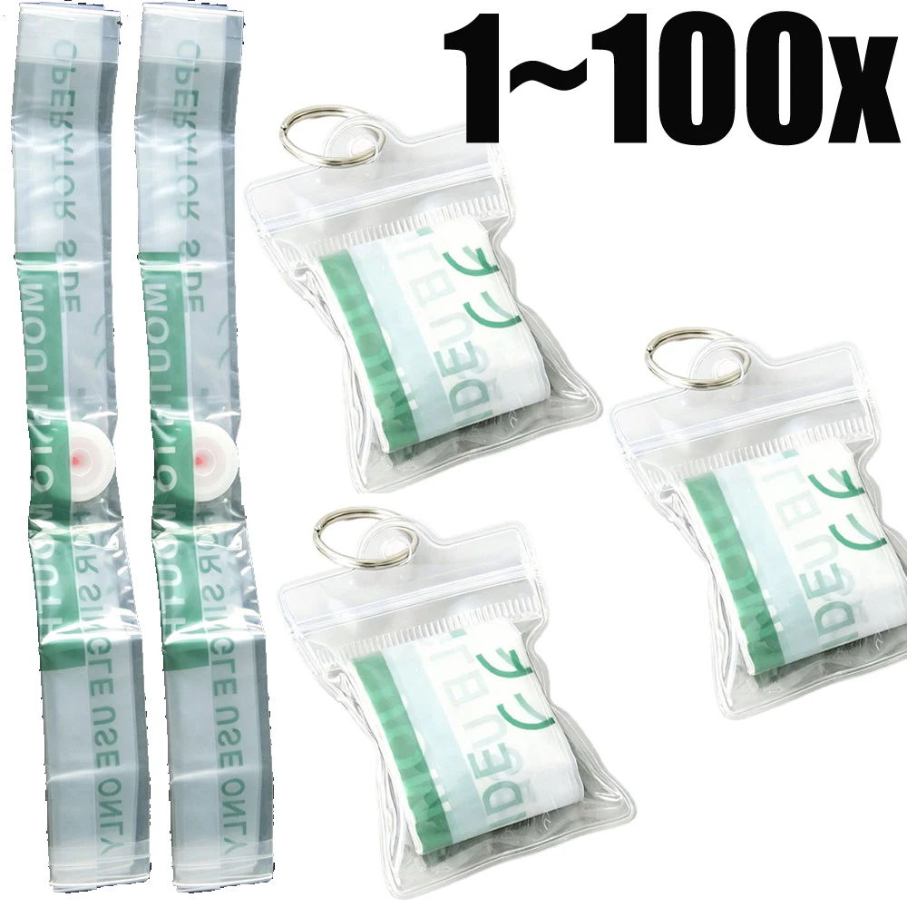 PVC Waterproof CPR Mask with Keychain for First Aid Heart Rescue Recovery Breathing Resuscitator Mask