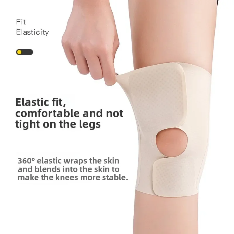 Men Silicone Basketball Knee Pads Adjustable Straps Breathable Protective Cover Summer Sports Brace Joint Meniscus Support